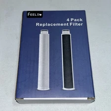 4 Pack Replacement Filters For Feelso Black Bathroom Faucet New 