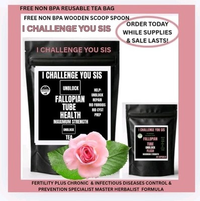TIKTOK VIRAL   FALLOPIAN TUBE UNBLOCK FLUSH  TEA-PRICE AVAILABLE AT EBAY ONLY 