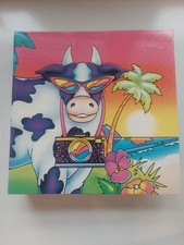 Vtg Lisa Frank Photo/Memory Album Cows In Paradise 62 Magnetic Pages 1988 3 Ring