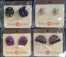 Lot of 4 NEW LINDSAY PHILLIPS Interchangeable Shoe Snaps Gems Starfish NIP
