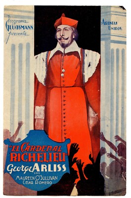 Cardinal Richelieu, George Arliss, Maureen O'Sullivan, Herald, 1935 | eBay