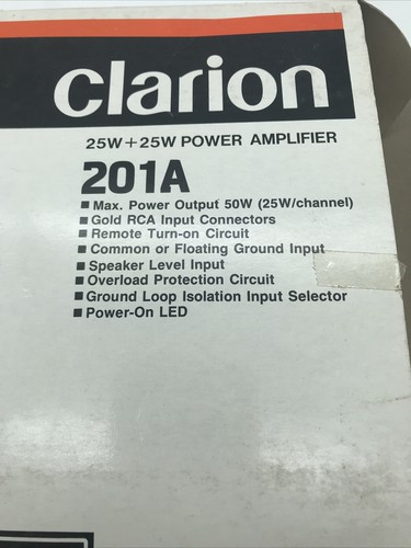 Amplificador de audio vintage Clarion 201A 25w + 25w para automóvil/vehículo - caja abierta - Imagen 10 de 12