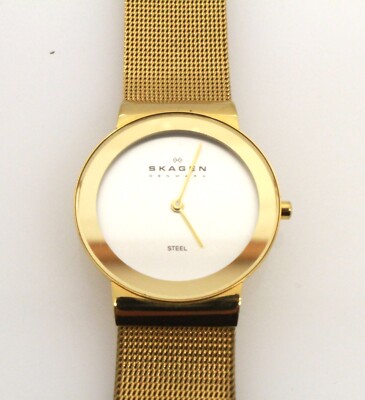 Skagen Freja Gold-Tone Watch Skagen Freja Analog Mesh Bracelet Watch | Dillard main image 2