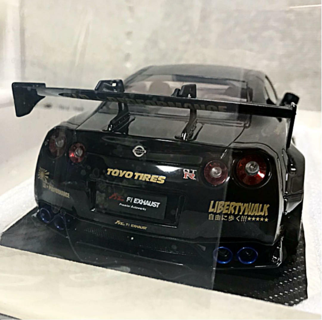 Liberty Walk GTR ignition model mini car 1/18 R35 black IG0694
