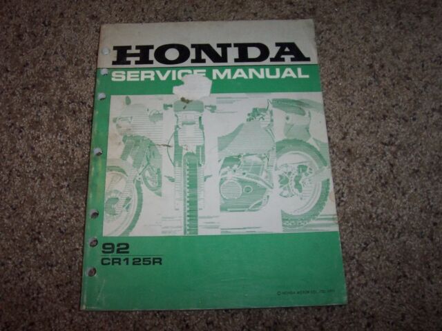 1992 Honda CR125R CR 125 R Motorcycle Dirt Bike Service Repair Shop