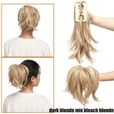 Clip corto natural en cola de caballo cola de caballo extensión de cabello garra en piezas de cabello falsas