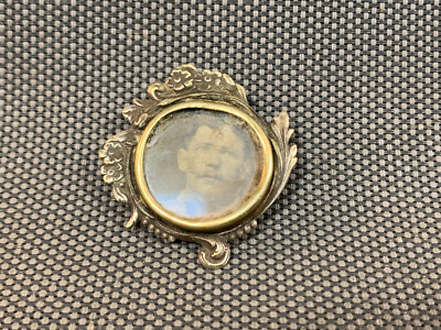 Broche Ancienne En Argent Porte-photo - Bijou Vintage Début 20ème Siècle - Occasion