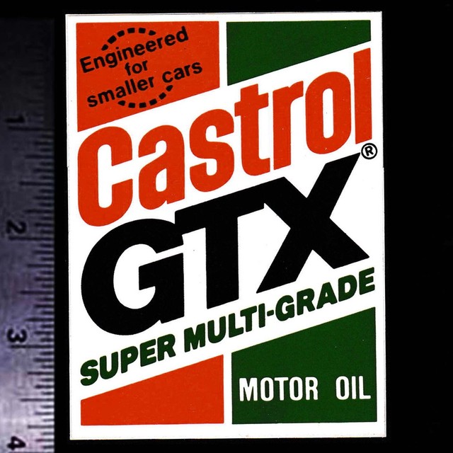 CASTROL GTX Motor Oil Original Vintage 1970's Racing Decal/Sticker eBay