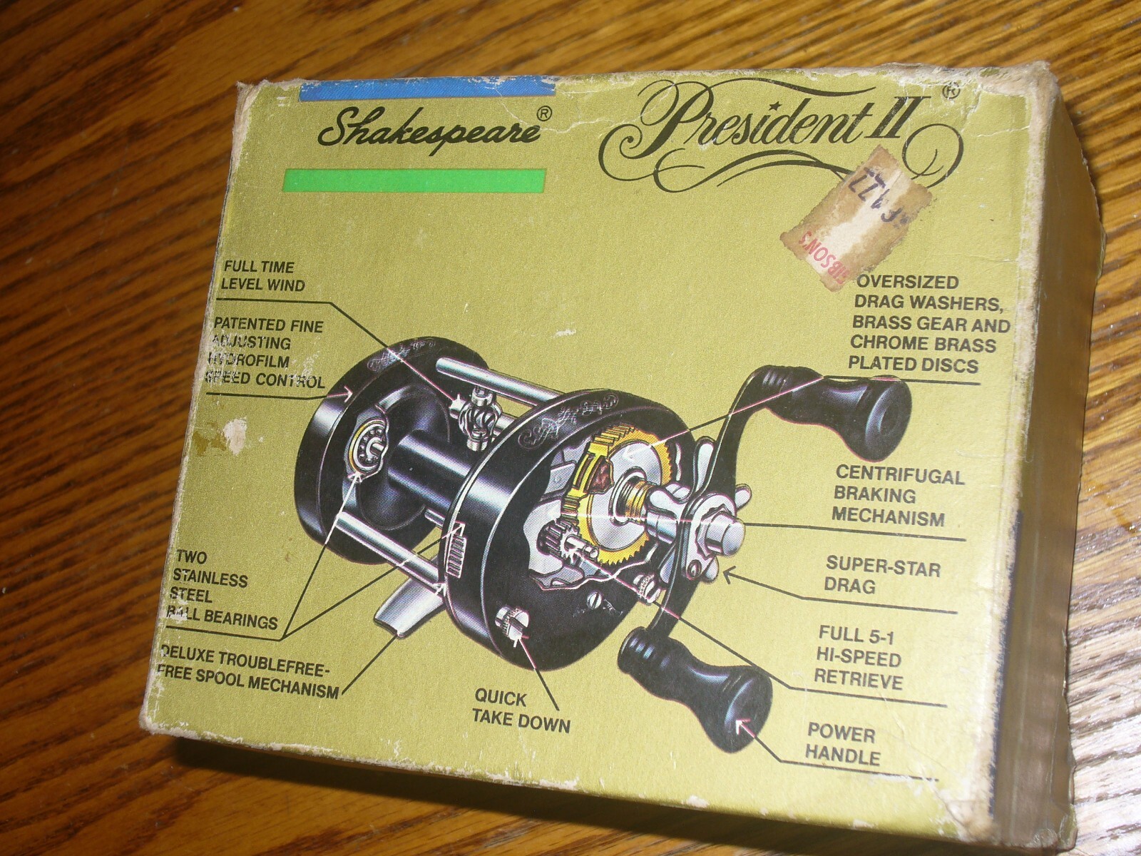 VINTAGE SHAKESPEARE FISHING REEL 1980 PRESIDENT II *NEW OLD STOCK*