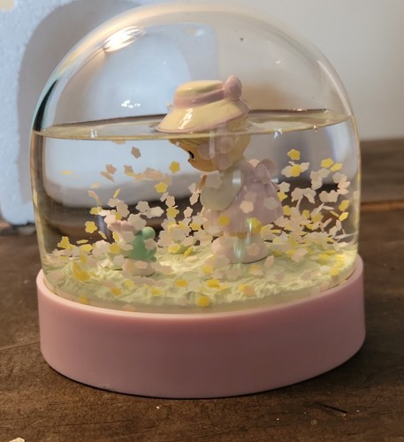 Vintage Precious Moments Hoppy Easter Friend Water Dome Globe Girl Frog Gift - Picture 3 of 13