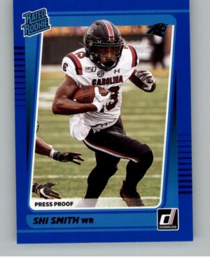 2021 Donruss Shi Smith 315 RR Carolina Panthers Press Proof Blue | eBay