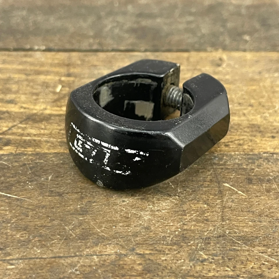 Abrazadera de tija de sillín GT 25.4 Old School BMX Freestyle Dyno Piston Vintage años 90 negro C7 Foto 3 de 4