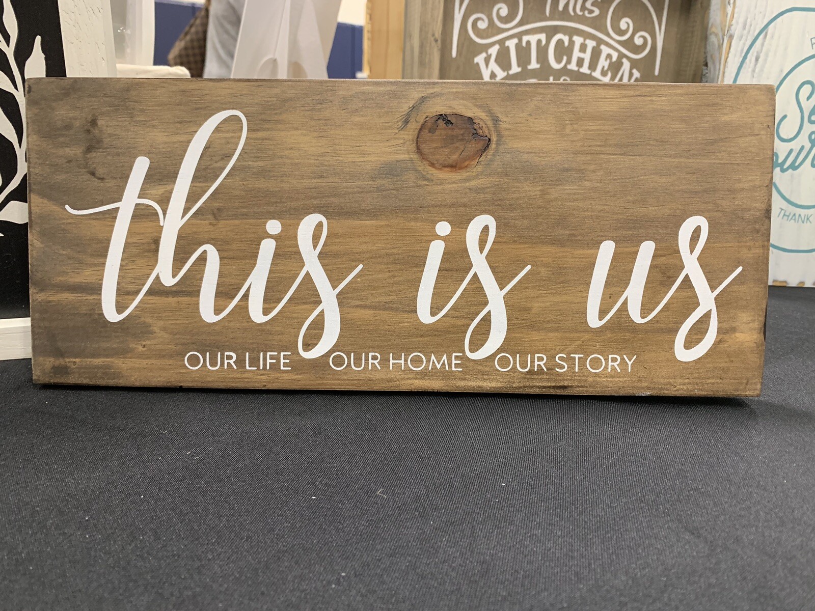 THIS IS US Family Handcrafted & Painted Solid Wood Sign Plaque ...