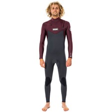Rip Curl Dawn Patrol 3/2 Chest Zip Męski neoprenowy parowiec Pianka Winnoczerwony