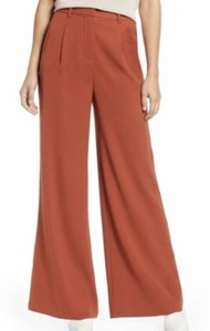 rust wide leg pants