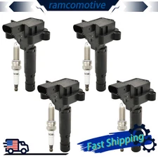 4PCS Ignition Coil & 4PCS Iridium Spark Plug for Mercedes-Benz C250 SLK250