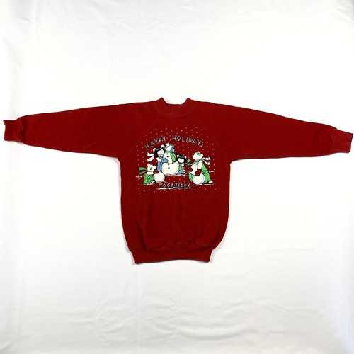 Caesars Palace Vntg Crewneck Sweater Girls Medium 10-12 Toga Teddy Christmas USA - Picture 12 of 24