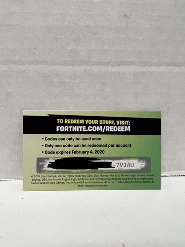 Fortnite Minty Pickaxe Card Scratched And Used Code Fast Free Shipping Ebay