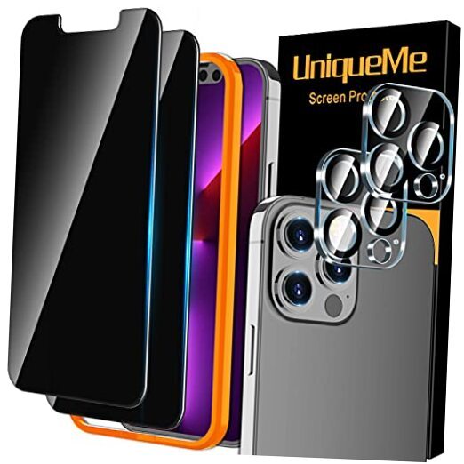 Compatible with iPhone Privacy Screen Protector, Tempered 13 Pro Max Black