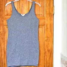 Forever 21 Heather Gray Sleeveless Bodycon Mini Dress, Size L