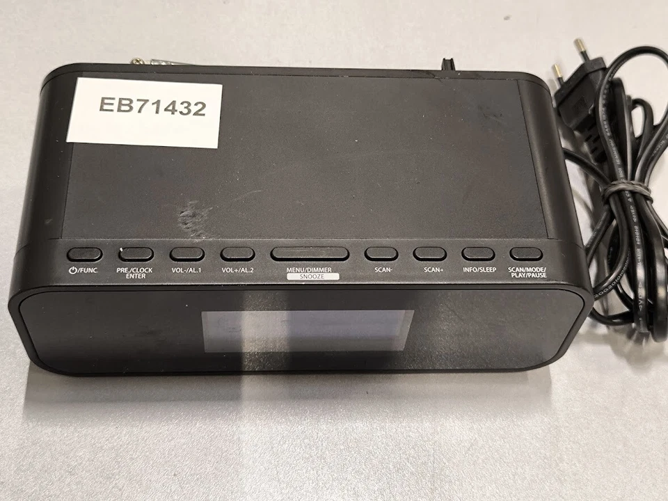 Digital Wecker Radio - Gebraucht, Voll Aktiv , Schwarz