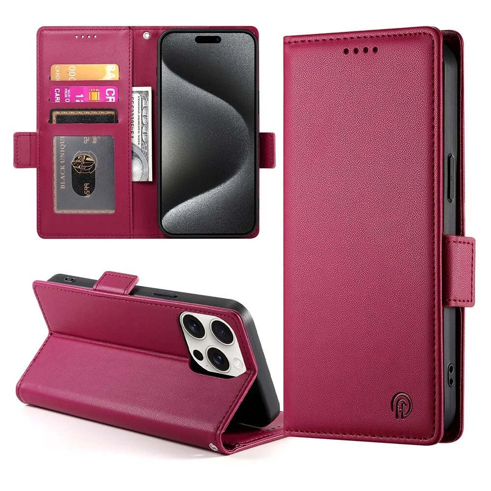 Luxury Magnetic Leather Flip Wallet Case for iPhone 11 12 13 14 15 Pro