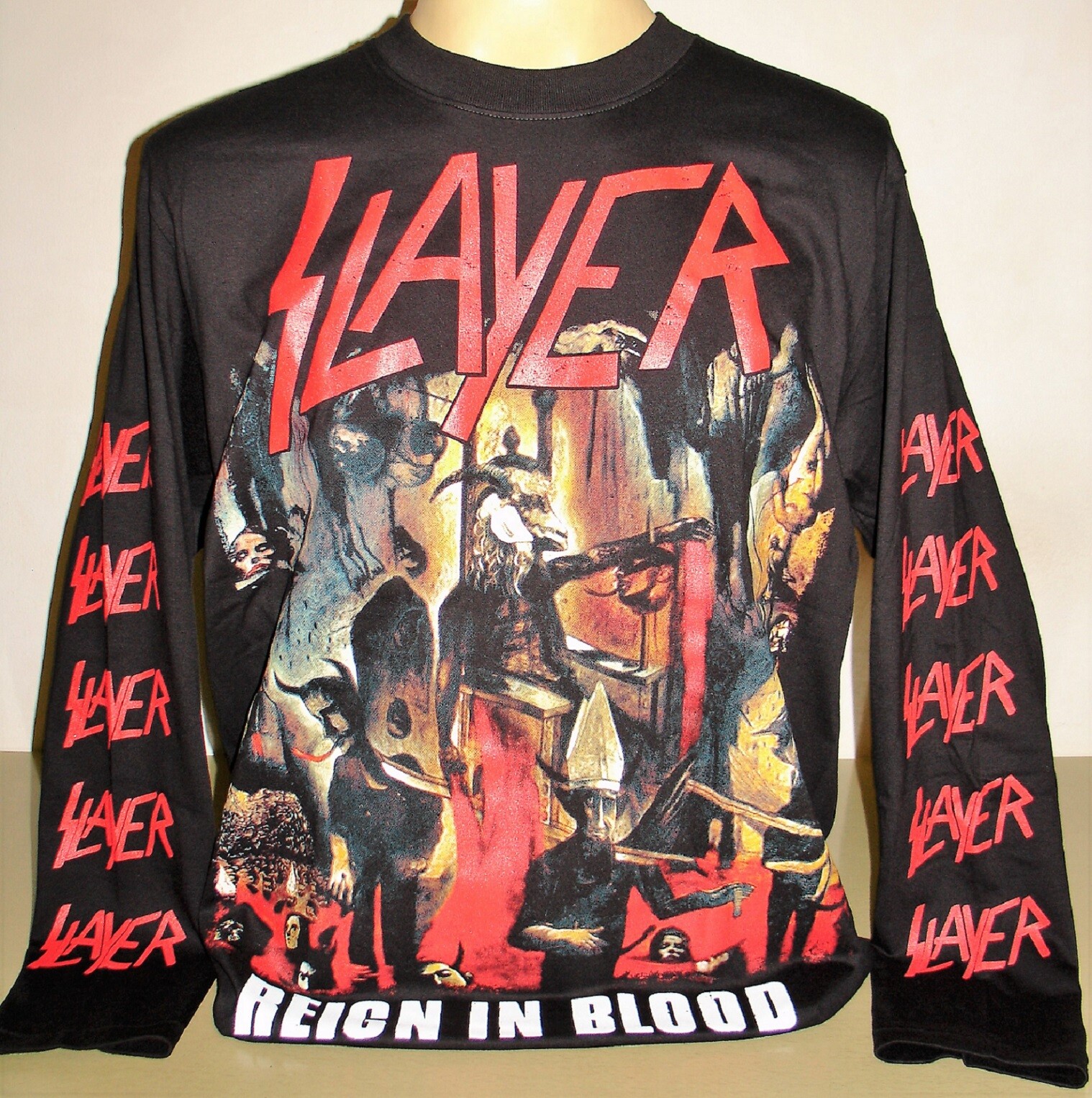 Slayer Reign In Blood Metal Band Long Sleeve TShirt Size S M L XL 2XL