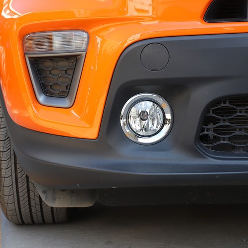 2pcs Car Front Fog Light Lamp Cover Trim Rings for Jeep Renegade 2019+ Chrome - Picture 3 of 8
