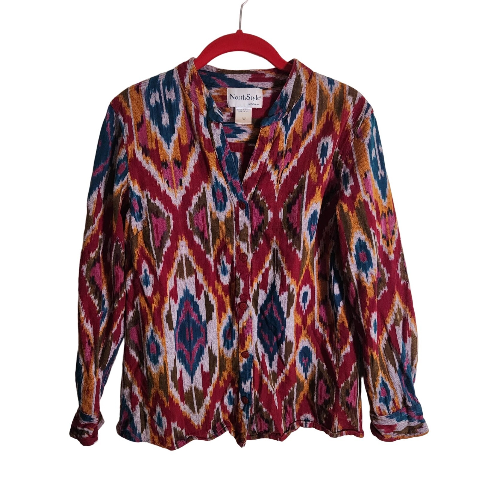 Northstyle Southwest Unique Cotton Collarless But… - image 1