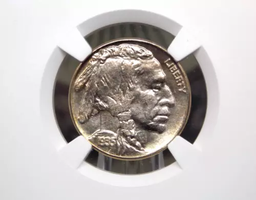 1935 "S" Indian Head BUFFALO Nickel 5c NGC MS66 #009 BU Unc Gem ECC&C, Inc.