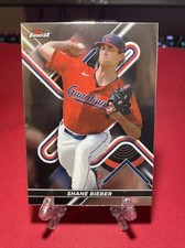 2022 Topps Finest Shane Bieber Card #49 Cleveland Guardians A174