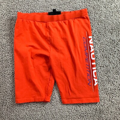 Nautica Competition Shorts Womens 10 Orange White Compression Rowa Ladies
