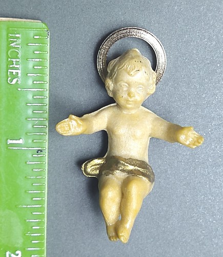 Vintage Baby Jesus Pendant Marked Italy Estate - Picture 3 of 3