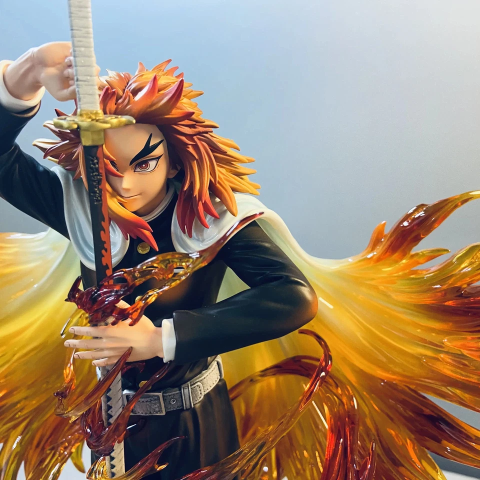 30cm Demon Slayer Rengoku Kyojuro Figure - Collectible Anime GK Statue Model - Image 2 of 4