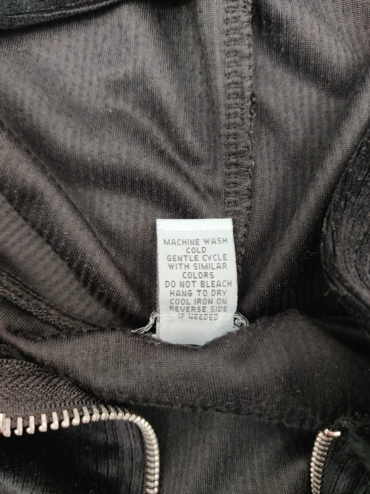 Rue 21 Women XS Black Rhinestone Butterfly Zip Up Cropped Hoodie - Image 4 of 4