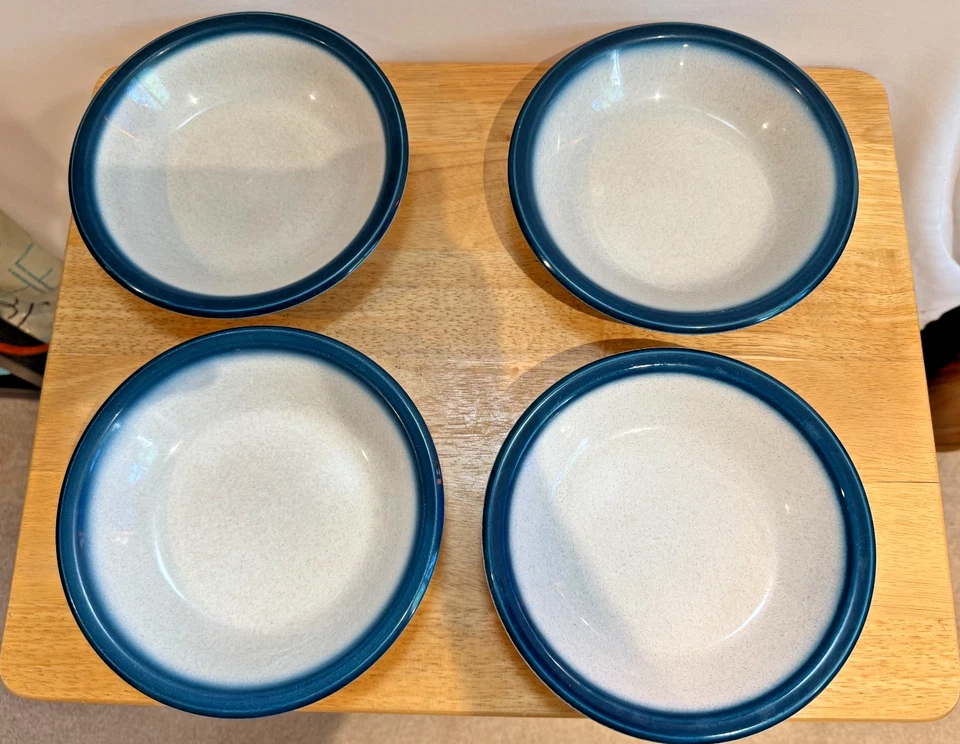 Wedgwood Blue Pacific Bowls 7 1/4" Coupe Soup Salad Lot of 8 **READ** - Image 2 of 4