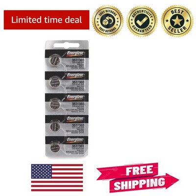 Pack of 5 Silver Oxide 357/303 Batteries - 1300mAh for Optimal Watch Performance