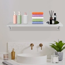 Folding Concession Shelf 35.43'' x 12'' Stainless Steel Shelf Serving Food Shelf