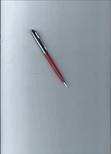 Vintage Paper Mate Capri Red W/Chrome Cap Double Heart Twist Pencil-No Adv-1950s