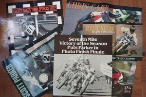 1990s large lot Vintage Harley-Davidson Motorcycle Racing Racer Posters