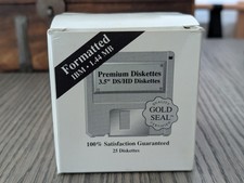 FORMATTED IBM 1.44MB 3.5" DS/HD DISKETTES Gold Seal FLOPPY DISKS 1.44 25