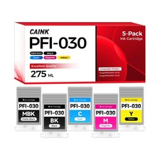 PFI-030 Pigment Ink Tank Kit 55ml 5-Pack Replacement for Canon PFI-030MBK PFI...