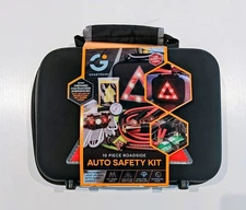 Smartgear 10-Piece Roadside Auto Safety Kit Light-Up Case w Handle. Brand New.