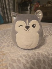 Squishmallow 5  Heidi The Gray Husky Dog Plush Stuffed Animal. Kellytoy