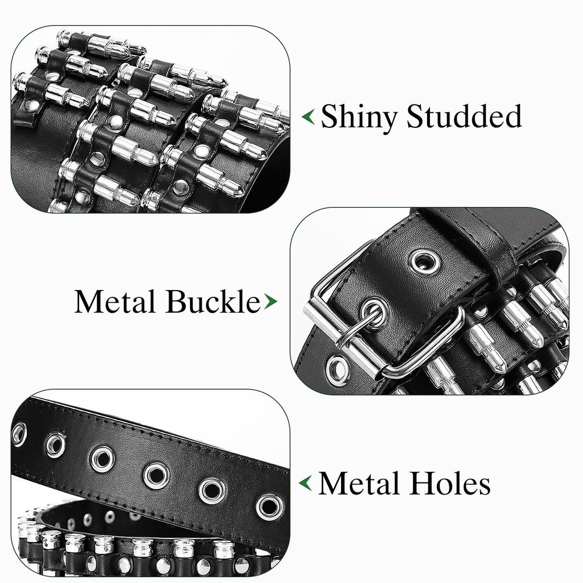 Studded Belt, Women, Men, Goth, Metal, Punk, Scene Style  display picture 1
