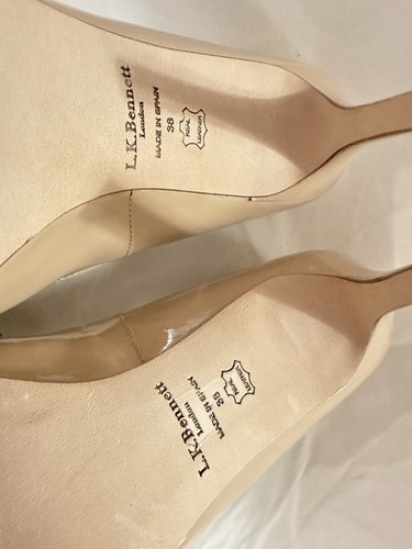 L.K. Bennett Size 38 Tan Leather 4" Pump -W/Box - Picture 9 of 14