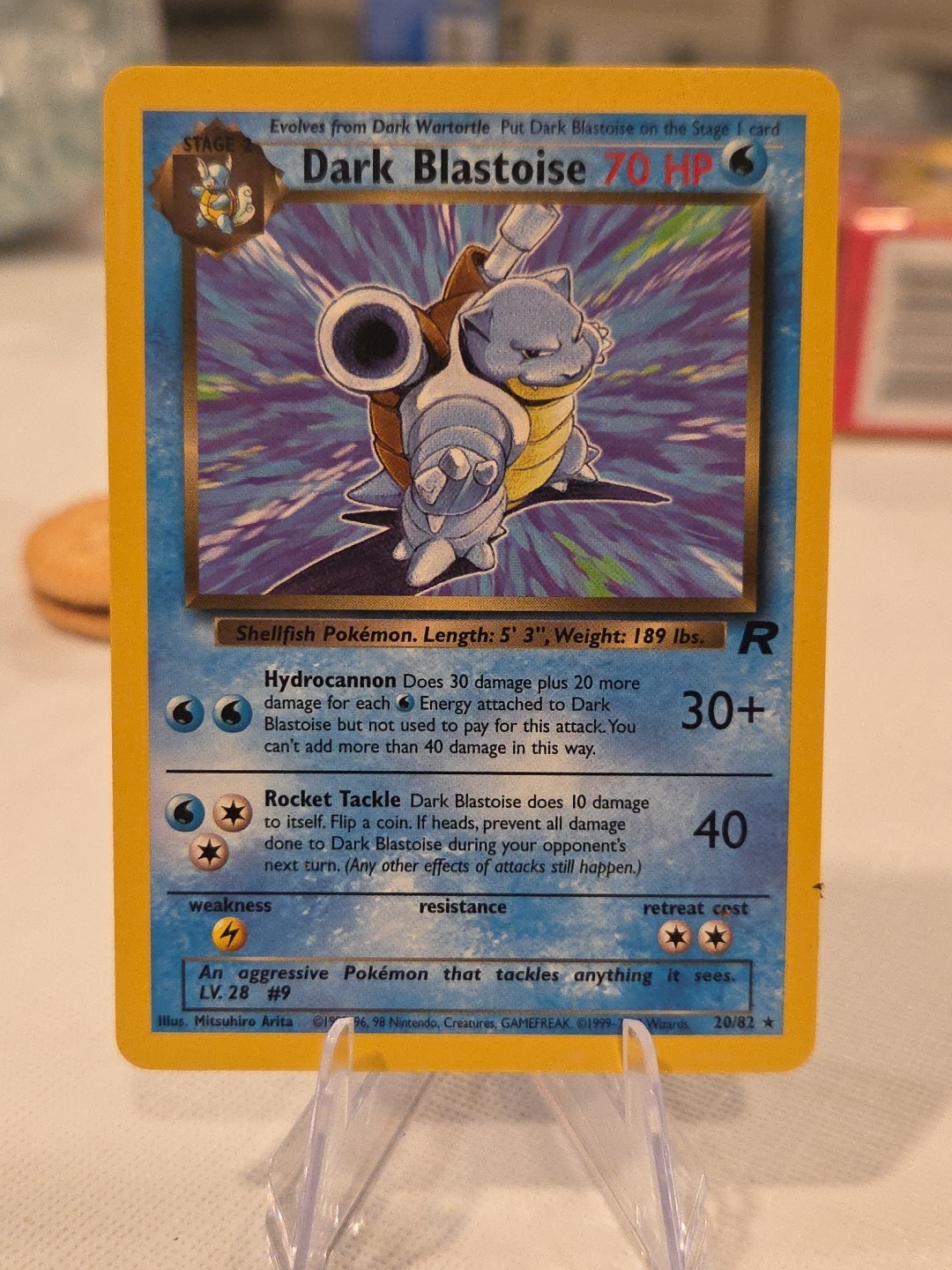 Dark Blastoise 20/82 Pokemon TCG Team Rocket Non Holo Rare - NM Unplayed