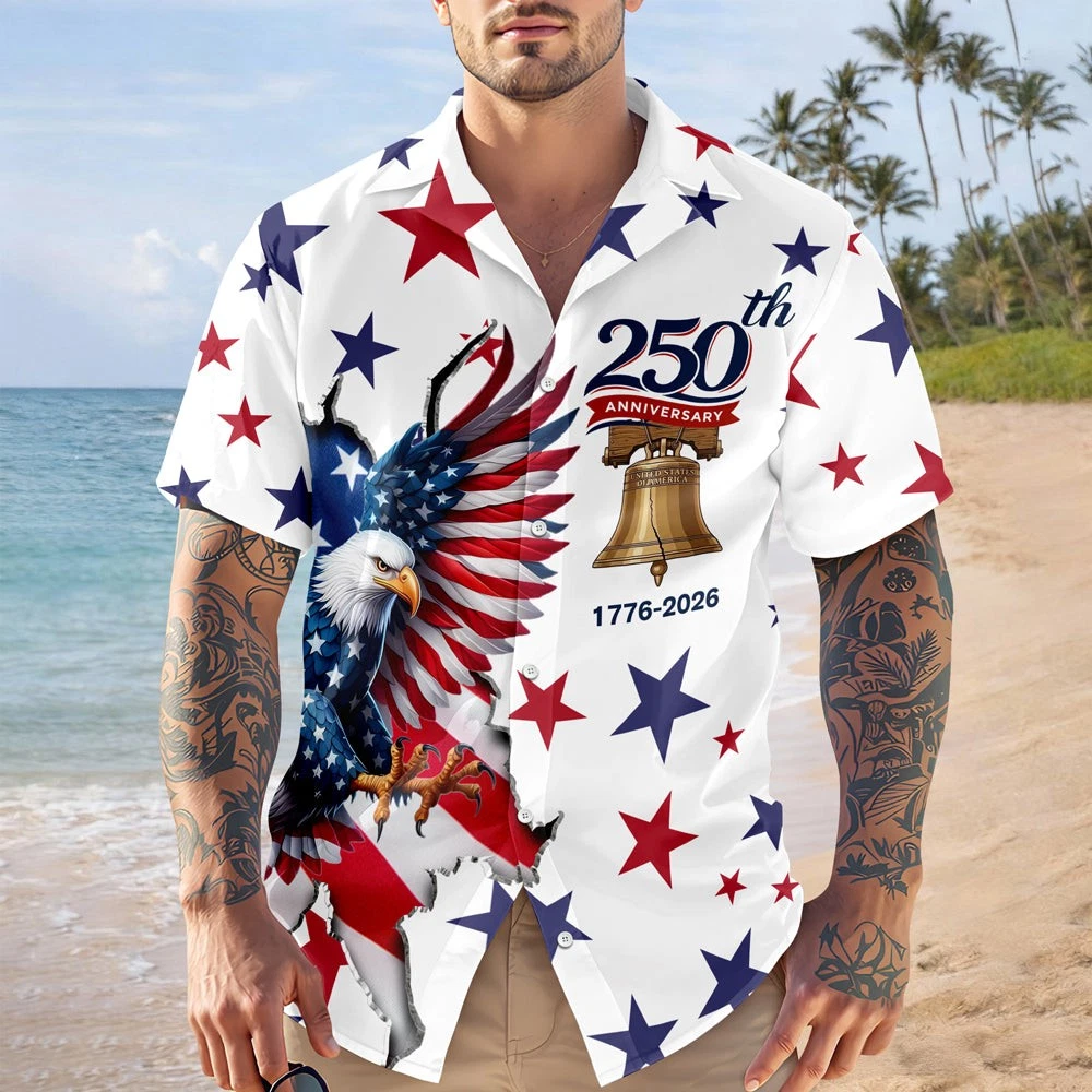 Personalized American 250th Anniversary Hawaiian Shirt