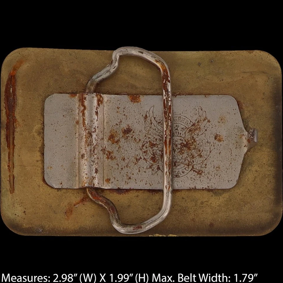 Hebilla de cinturón vintage de latón American Bald Eagle Flying Soar Bird Prey Sun años 80 Foto 4 de 4