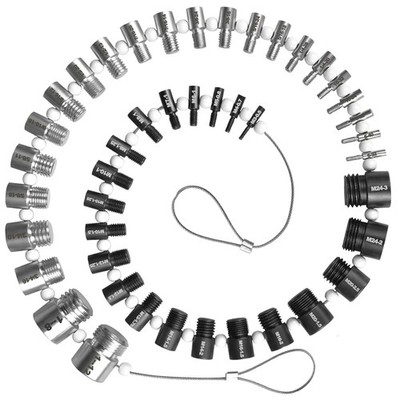 Nut and Bolt Thread Checker 45 Male/Female Thread Gauges (24 SAE/Inch & 21 Me